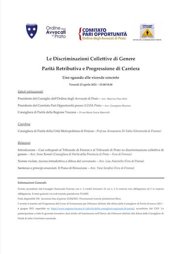 Le discriminazioni collettive di genere, parità retributiva e progressione di carriera. Uno sguardo alle vicende concrete